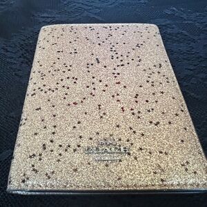 Coach Gold Shimnering Gold glitter passport holder and wallet